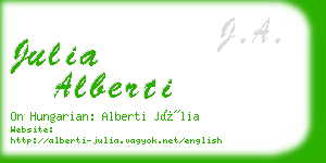 julia alberti business card